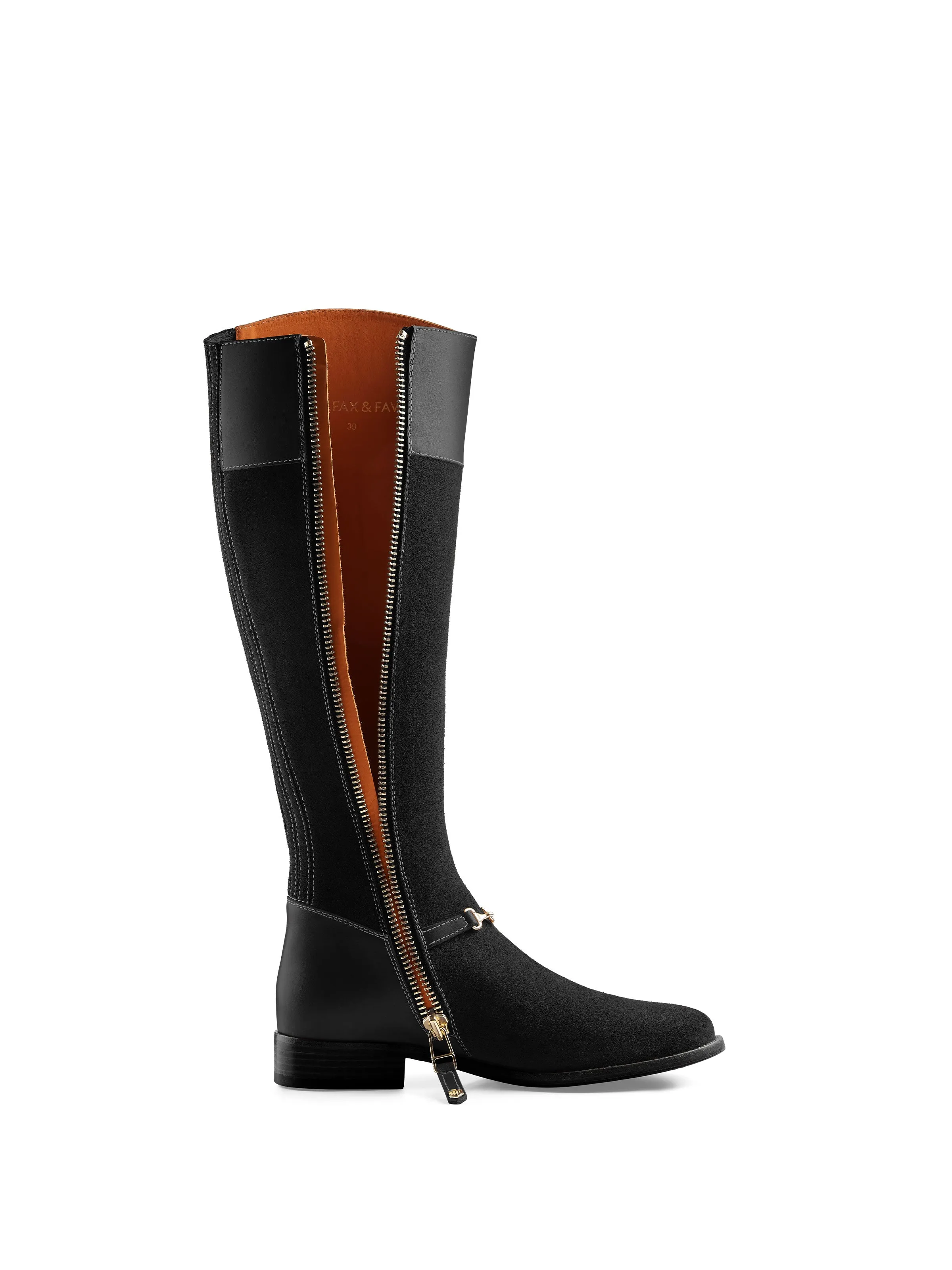 Octavia (Regular Fit) - Black Suede Padded Interior Mountain Climber microfiber