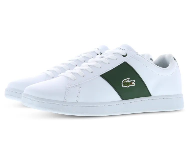 Comfort Frame Plush flexibility Men's Lacoste Carnaby 0121 4 SMA (White/Dark Green)