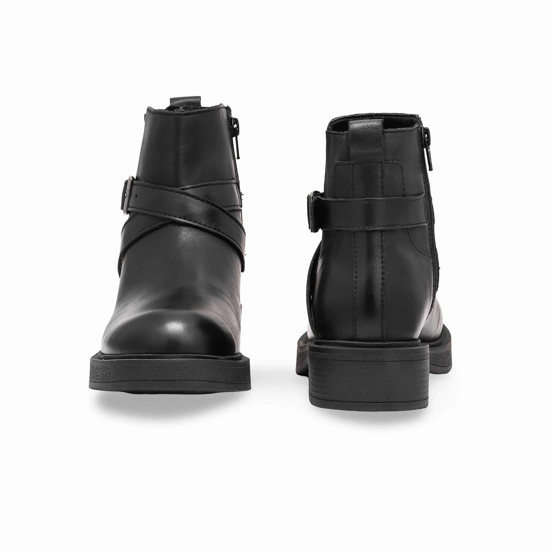 Black Long Shoes WN9020 Ventilation System