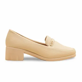 Heroine Aura Luxury Shoes Beige Court Shoes For Women WN7508