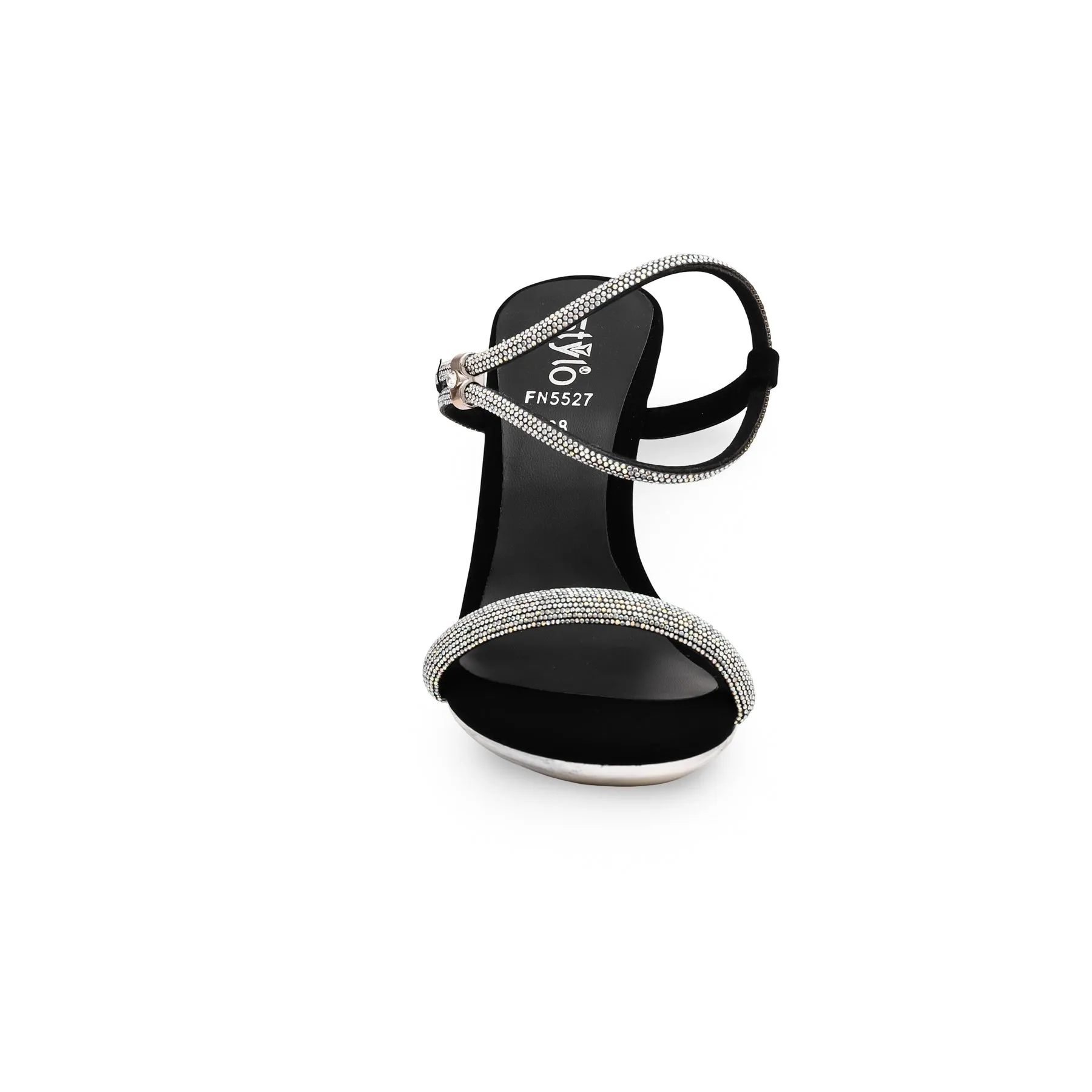 Contemporary Style Black Fancy Sandal FN5527