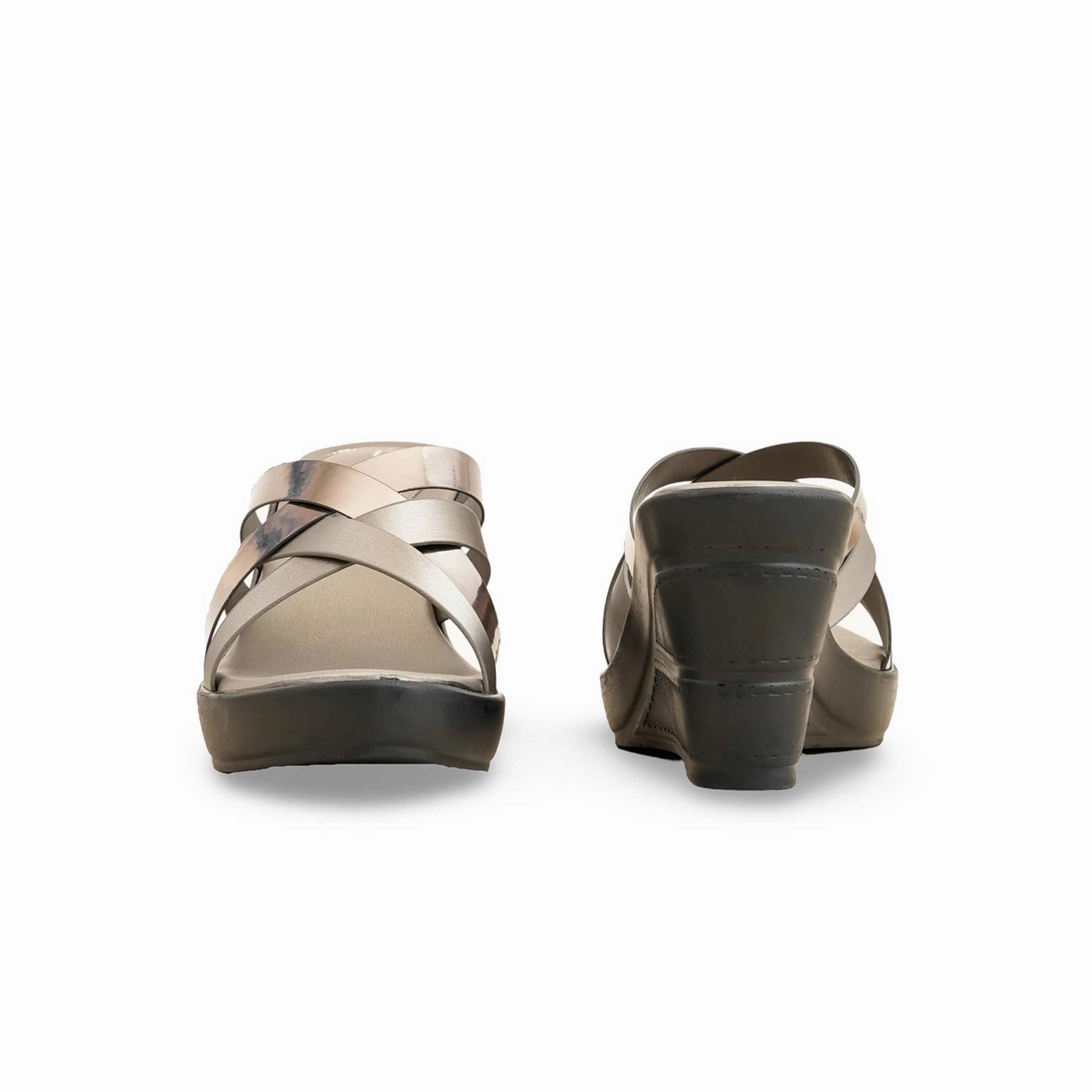 padded - strap Luxury Grey Formal Slipper For Women PU0491