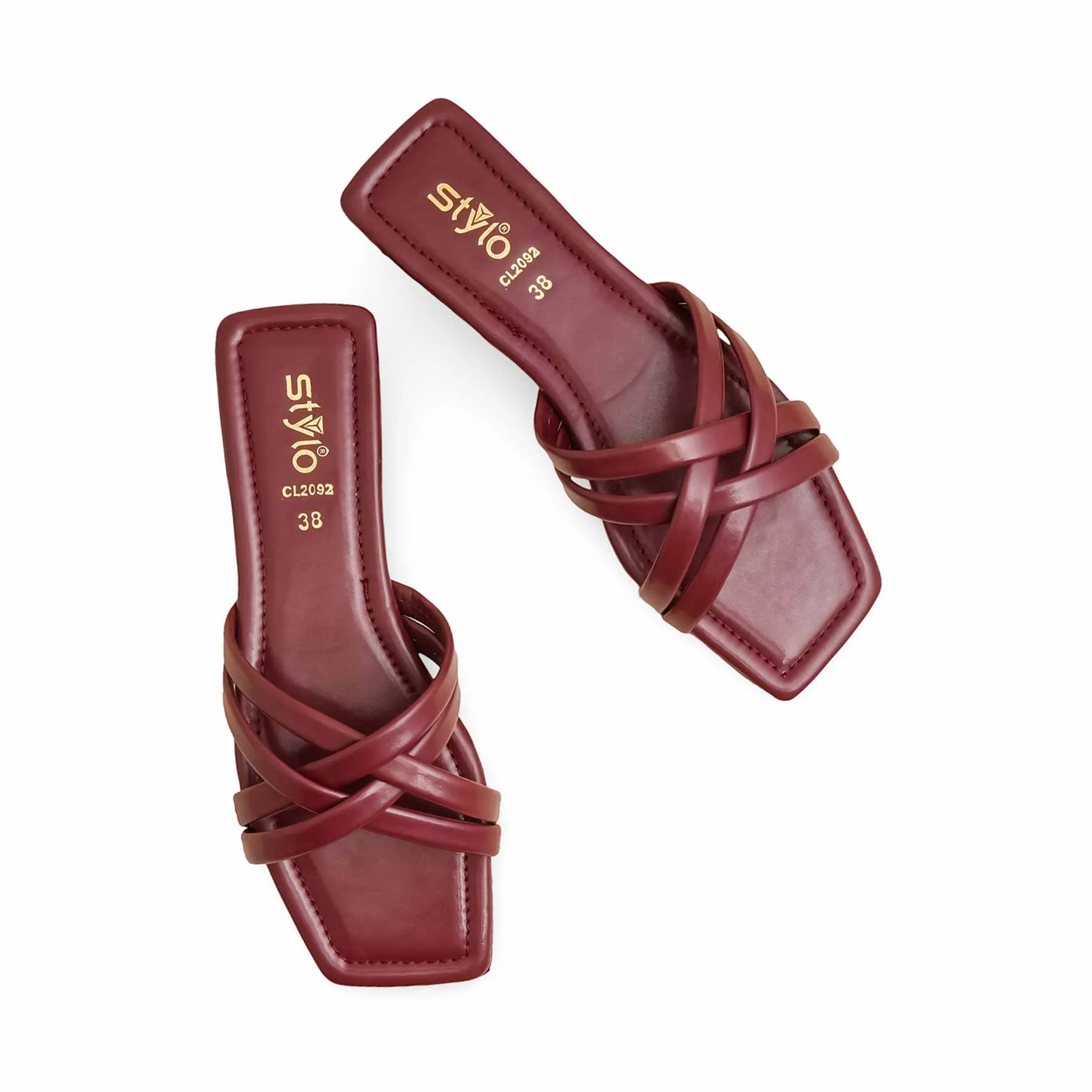 Relaxing Footwear Style Beach Air Maroon Casual Slipper CL2092