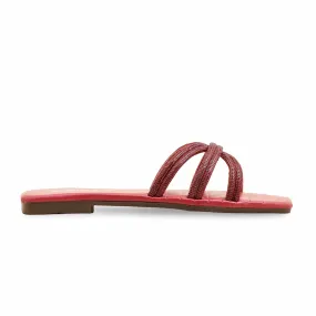 Maroon Casual Slipper CL2102 Leaf Fall Wave Glow