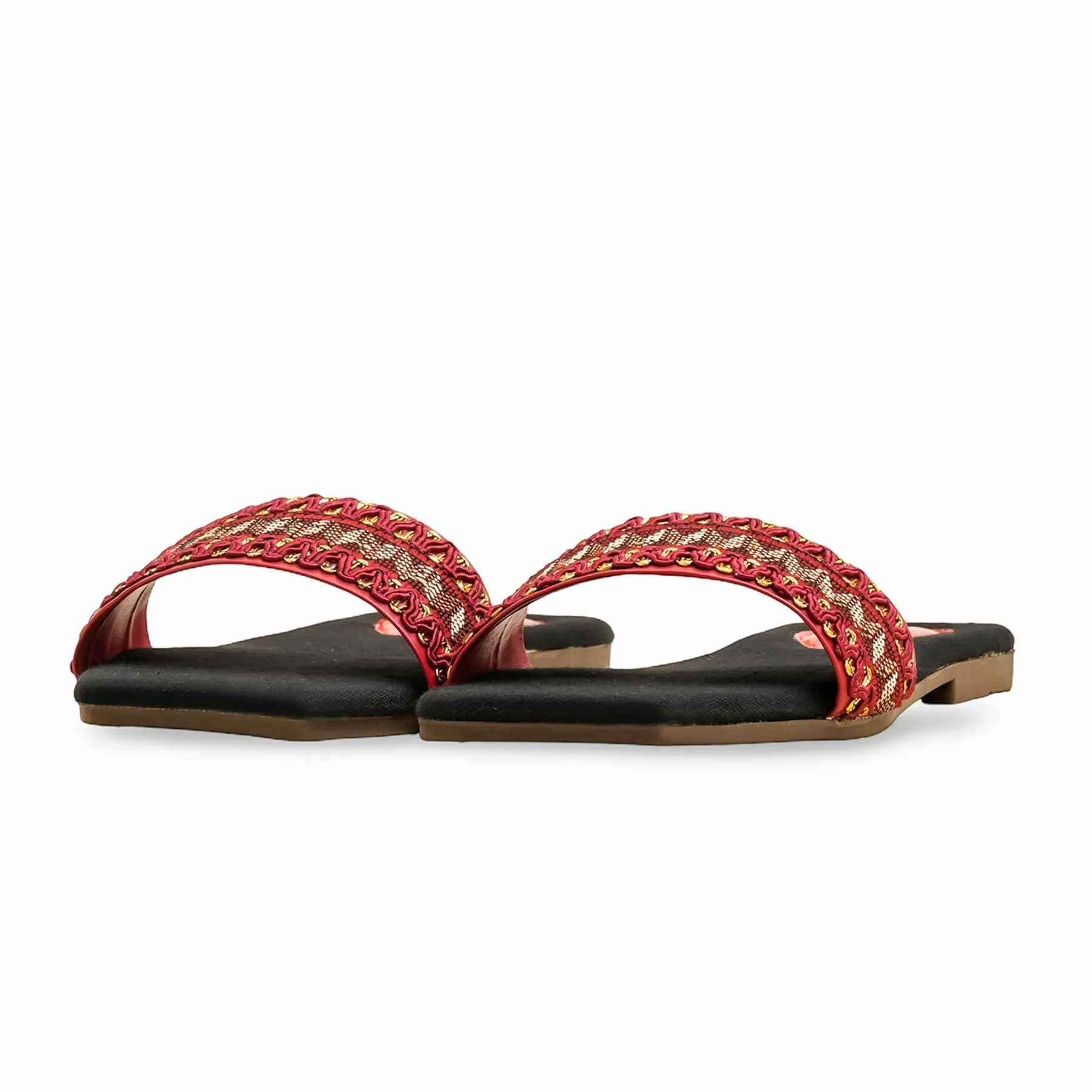 Marina Glow Maroon Casual Slipper CL2136