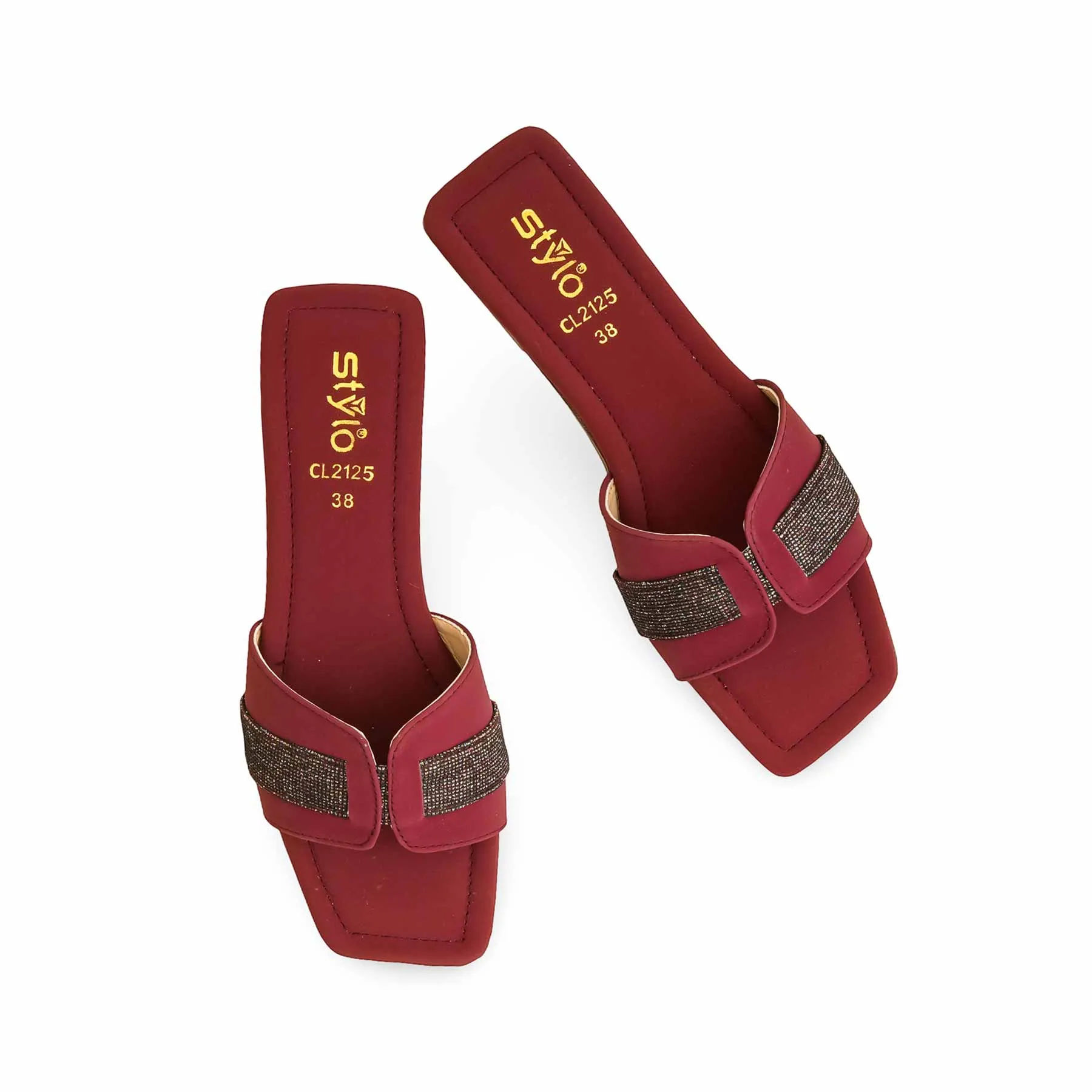 Maroon Casual Slipper For Ladies CL2125 Island Glow Comfy Cushion