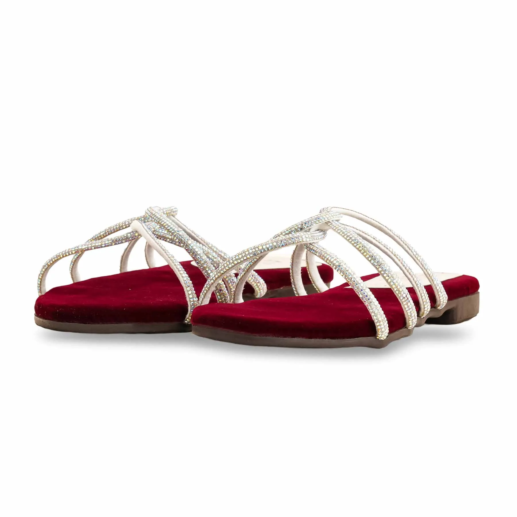 Trend Comfort Design Maroon Casual Slipper For Women CL1972