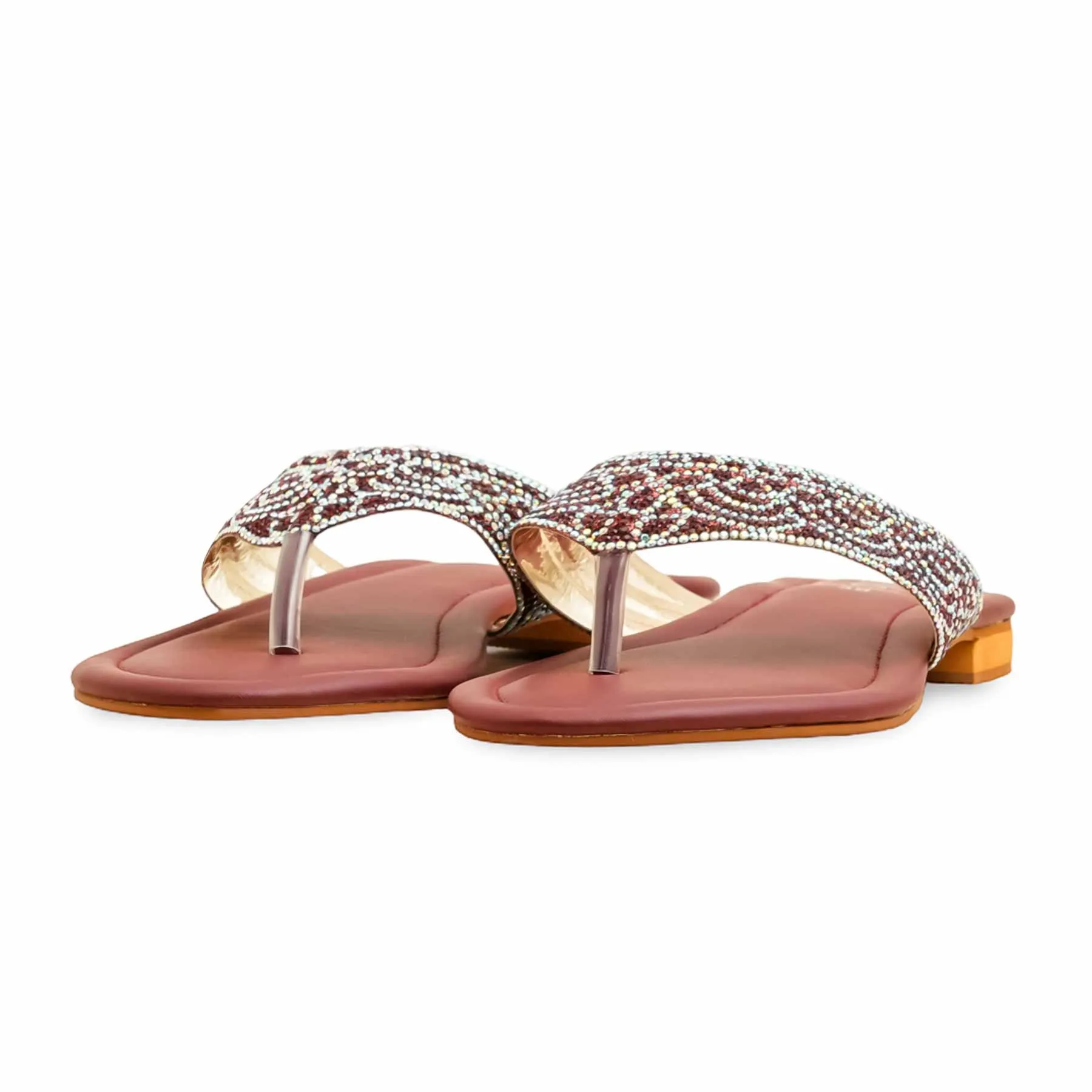 Maroon Fancy Chappal FN0820 All Purpose Street Mood