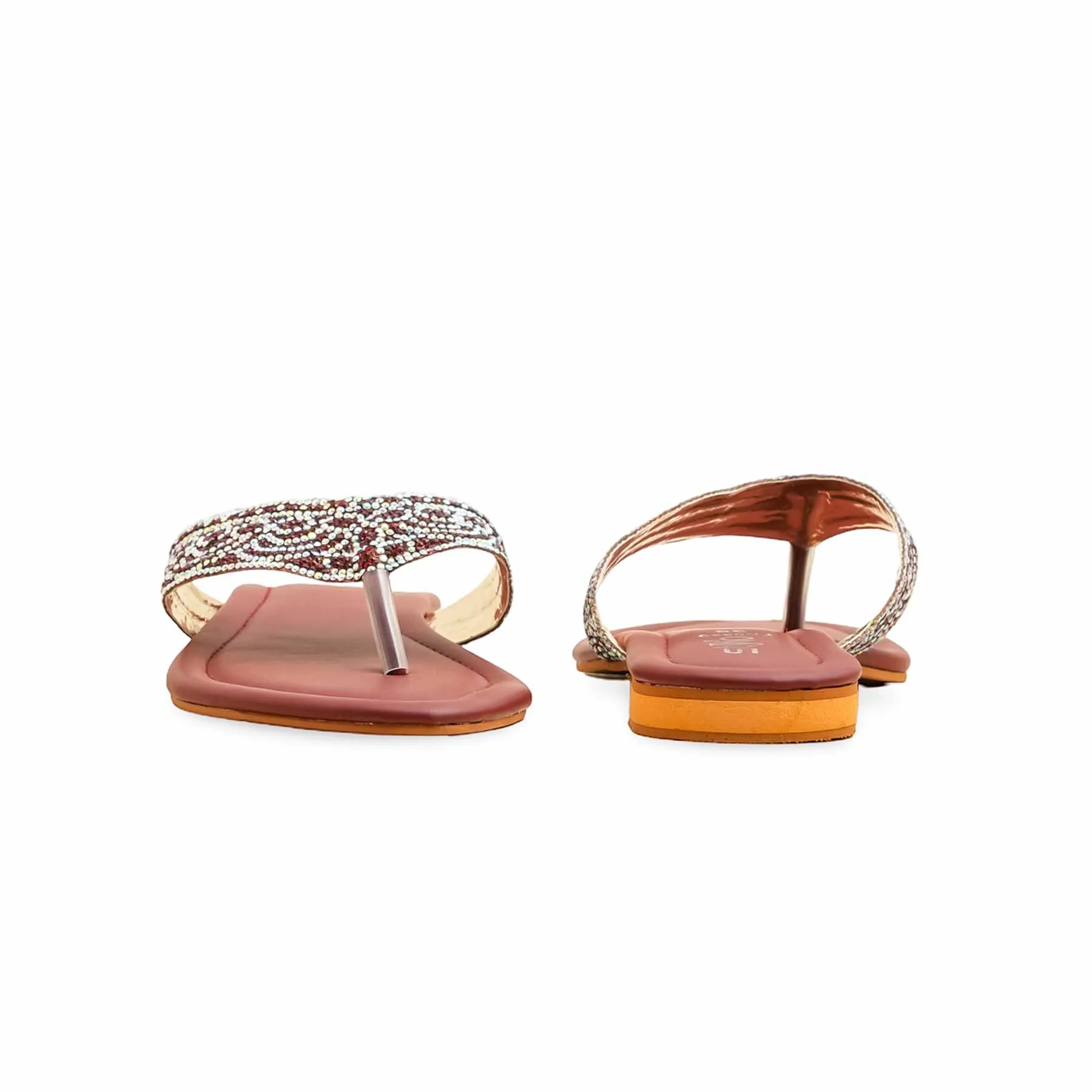 Maroon Fancy Chappal FN0820 Jog Mode Roof View