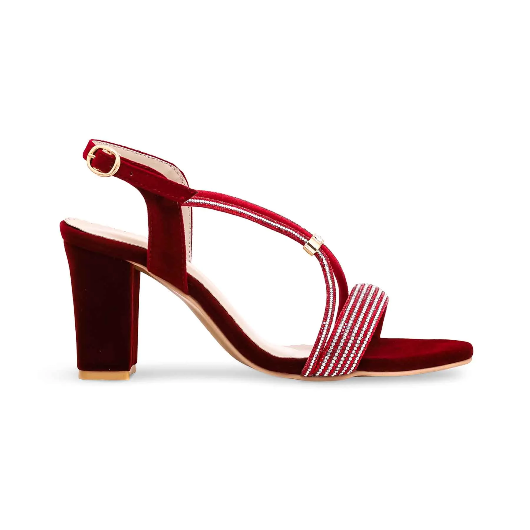 Maroon Fancy Sandal FN5819 Special Touch