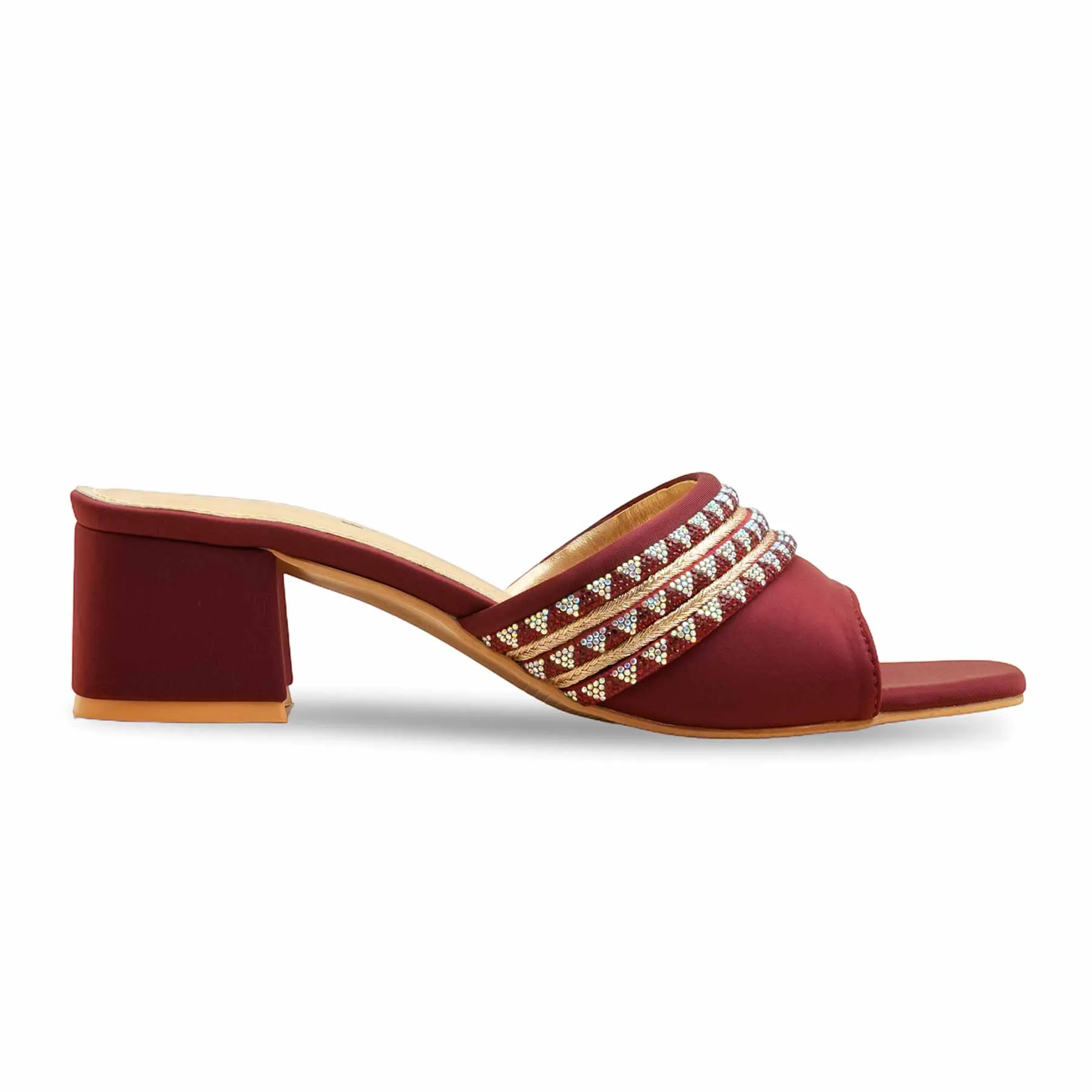 Maroon Fancy Slipper FN7978 Classic Charm