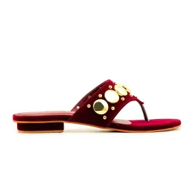 Flexible Padding Maroon Formal Chappal For Ladies FR0568