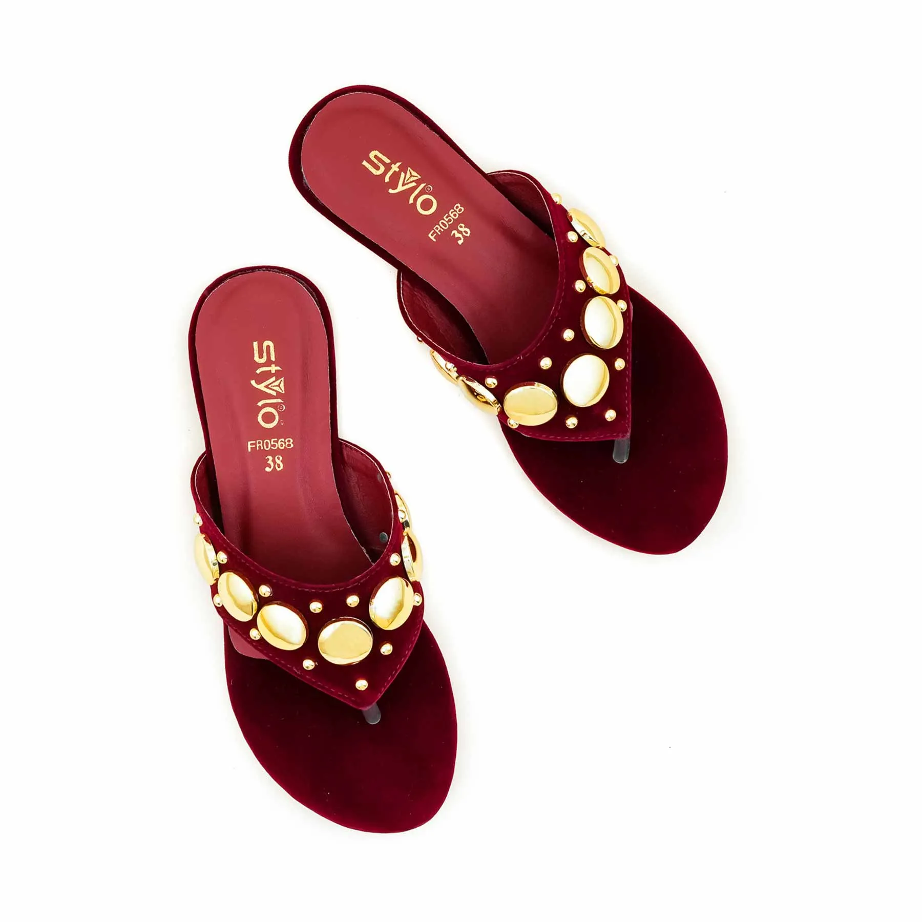 Maroon Formal Chappal For Ladies FR0568 Reliable Support