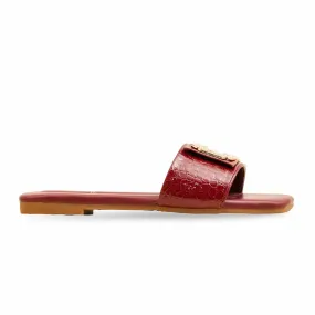 Garden Path Outdoor Easy Maroon Formal Slipper For Ladies FR8419