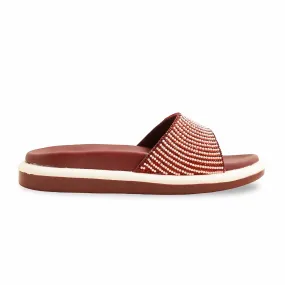 Ocean Step High-Comfort Wear Maroon Formal Slipper PU0532
