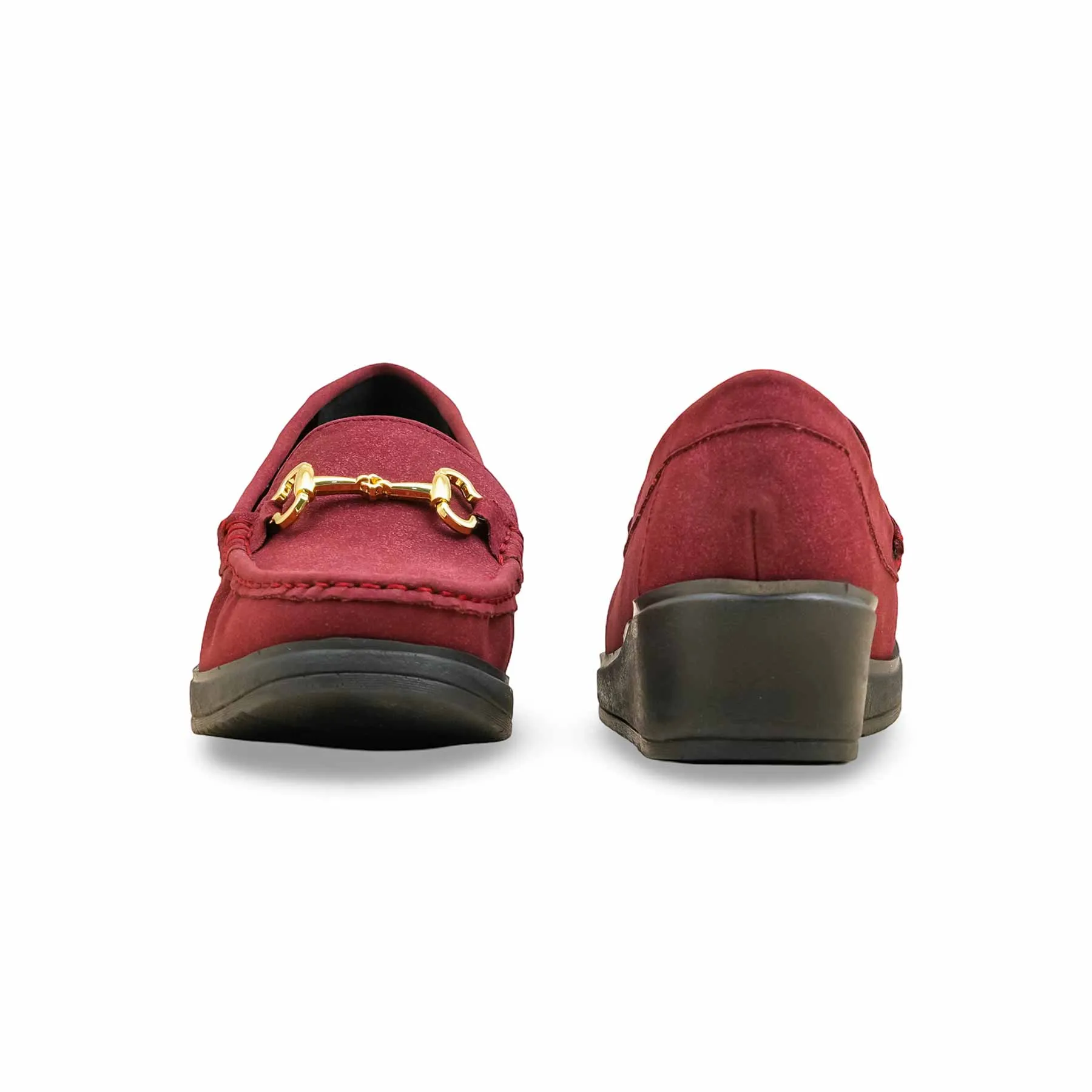 Boutique Trip Maroon Moccasin For Ladies WN4529