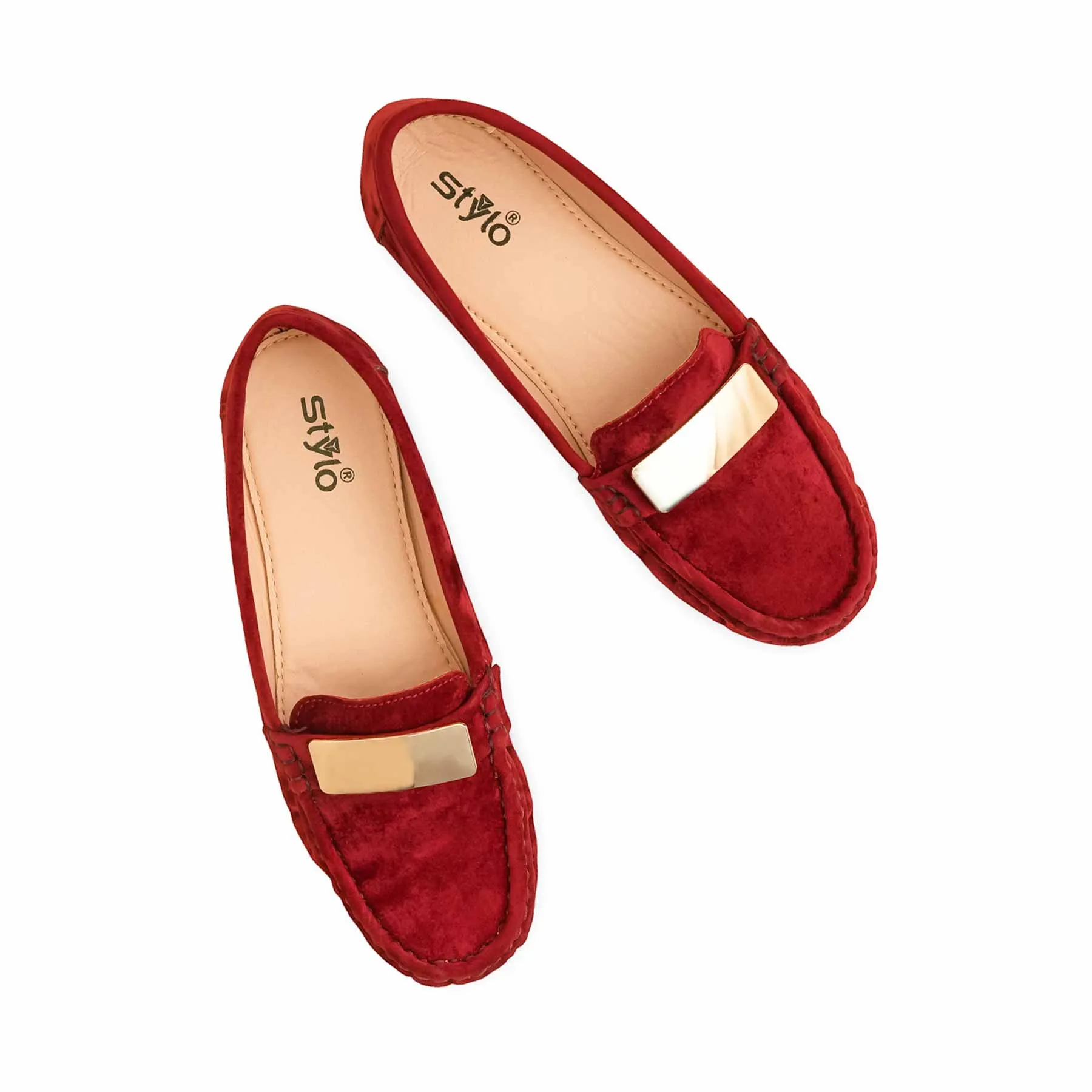 Village Glow Bride Side Maroon Moccasin WN4509