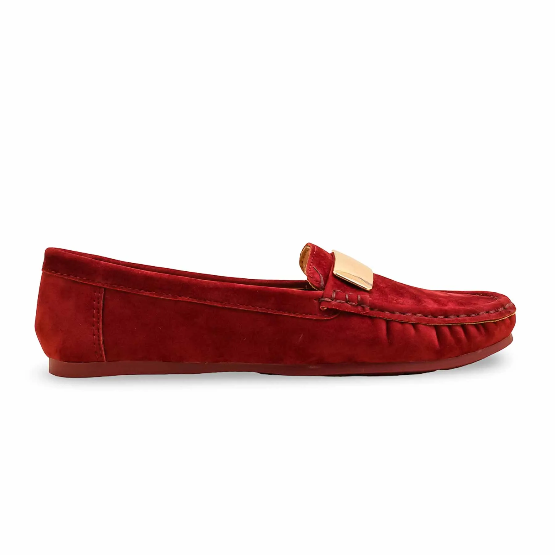 Chic Fit Shoes Museum Trip Maroon Moccasin WN4509