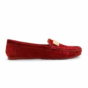 Chic Fit Shoes Museum Trip Maroon Moccasin WN4509
