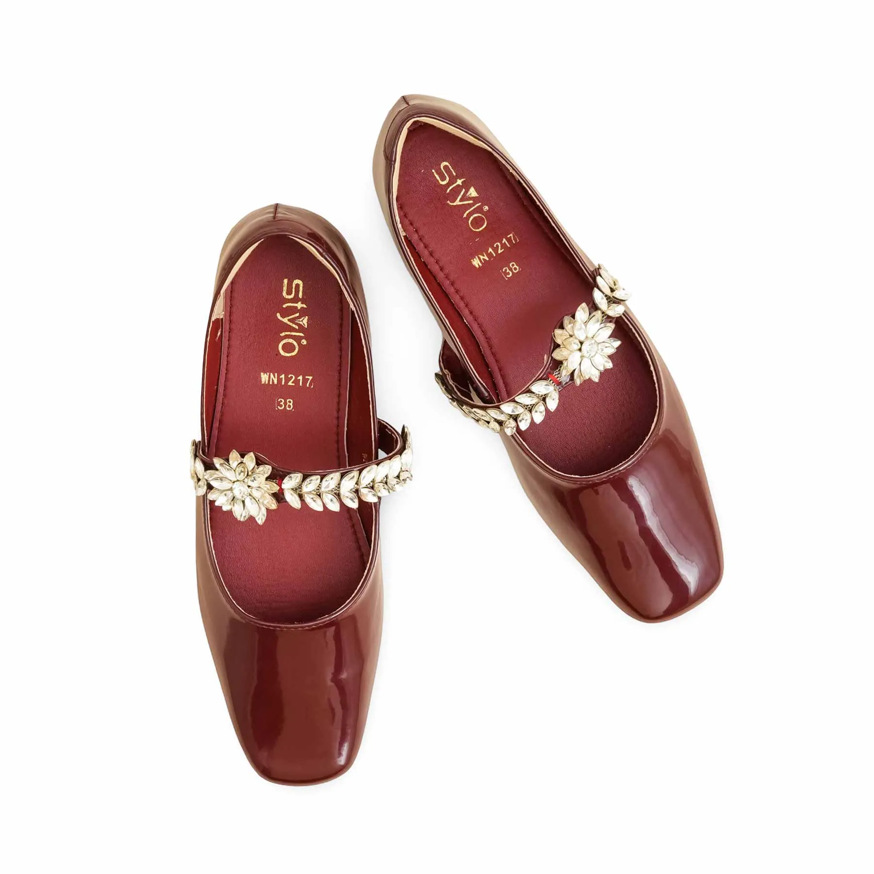 Self Care Maroon Pumps WN1217