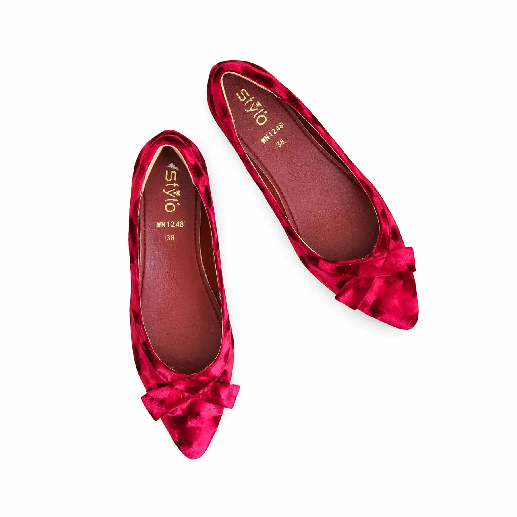 Maroon Women Pumps WN1248 Urban Style Peep Toe