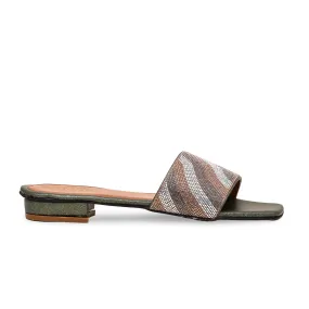 synthetic material Evening Spark Olive Fancy Slipper FN7802