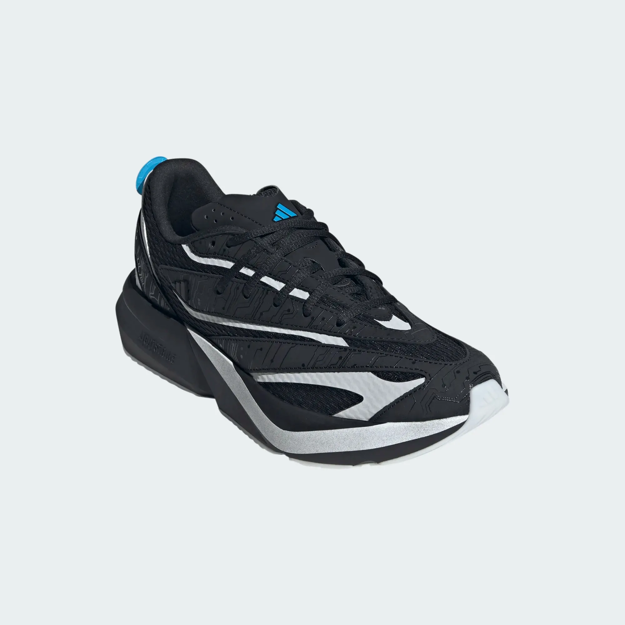 Leather   upper mens adidas lightblaze tron ares (core black/cloud white)