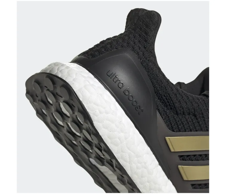 Men's Adidas Ultraboost 4.0 DNA (Black/Gold) MoldedMidsole Sweatproof
