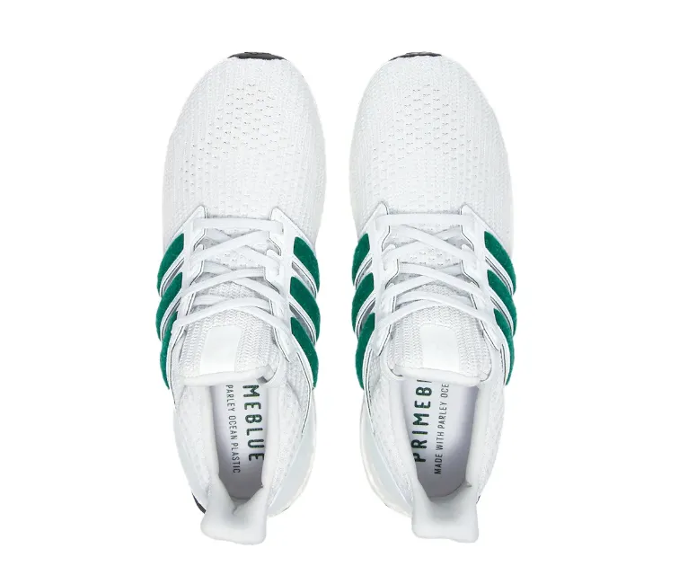 Shock Control Long Comfort Men's Adidas Ultraboost 4.0 DNA (White/Collegiate Green)