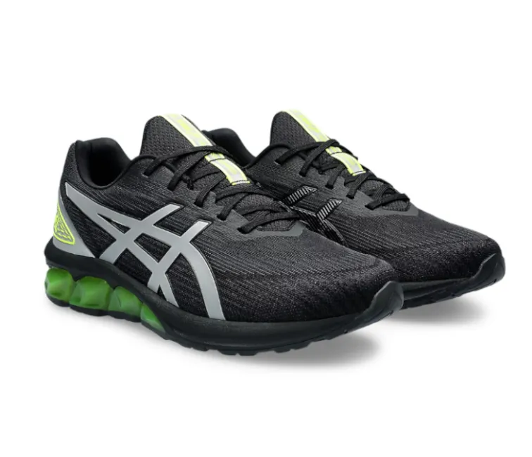 Non-Slip Sole Abrasion Resistant Mesh Men's Asics Gel-Quantum 180 7 (Black/Pure Silver)