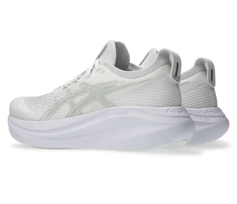 Mens Asics Nimbus 27 (White/Glacier Grey) Room To Grow