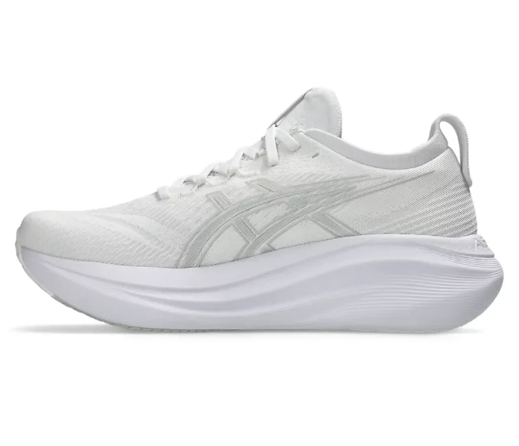 Mens Asics Nimbus 27 (White/Glacier Grey) MoldedMidsole
