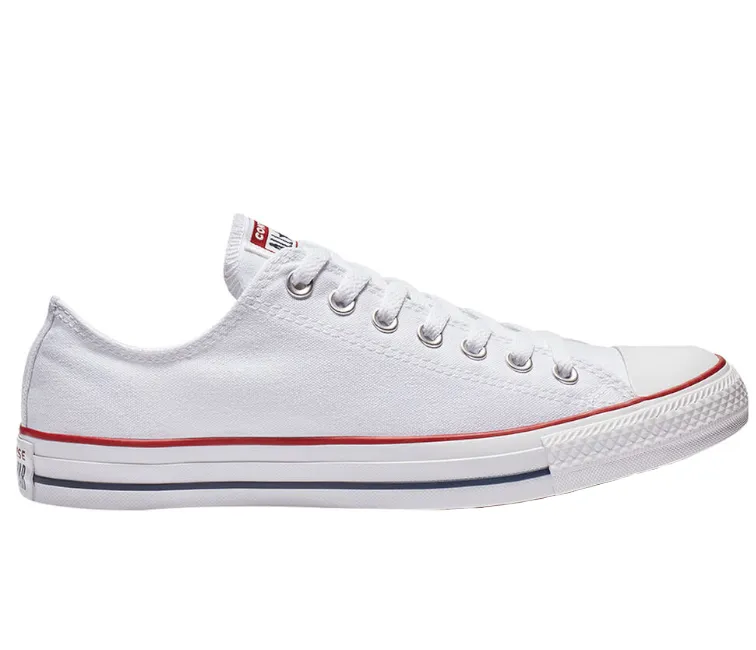 Men's Converse Chuck Taylor Low (White/Red/Blue) Comfort Ankle Support Walk Casual