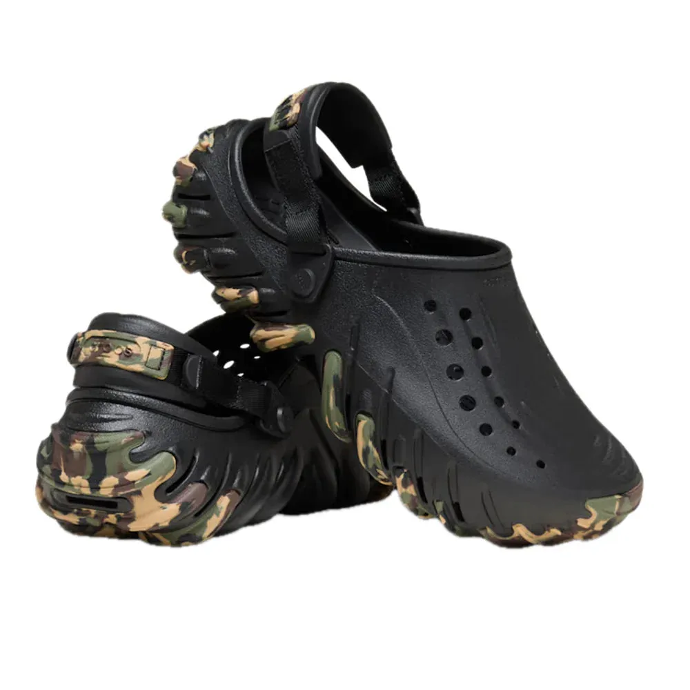 Slow Living mens crocs echo camo ro clog (black)