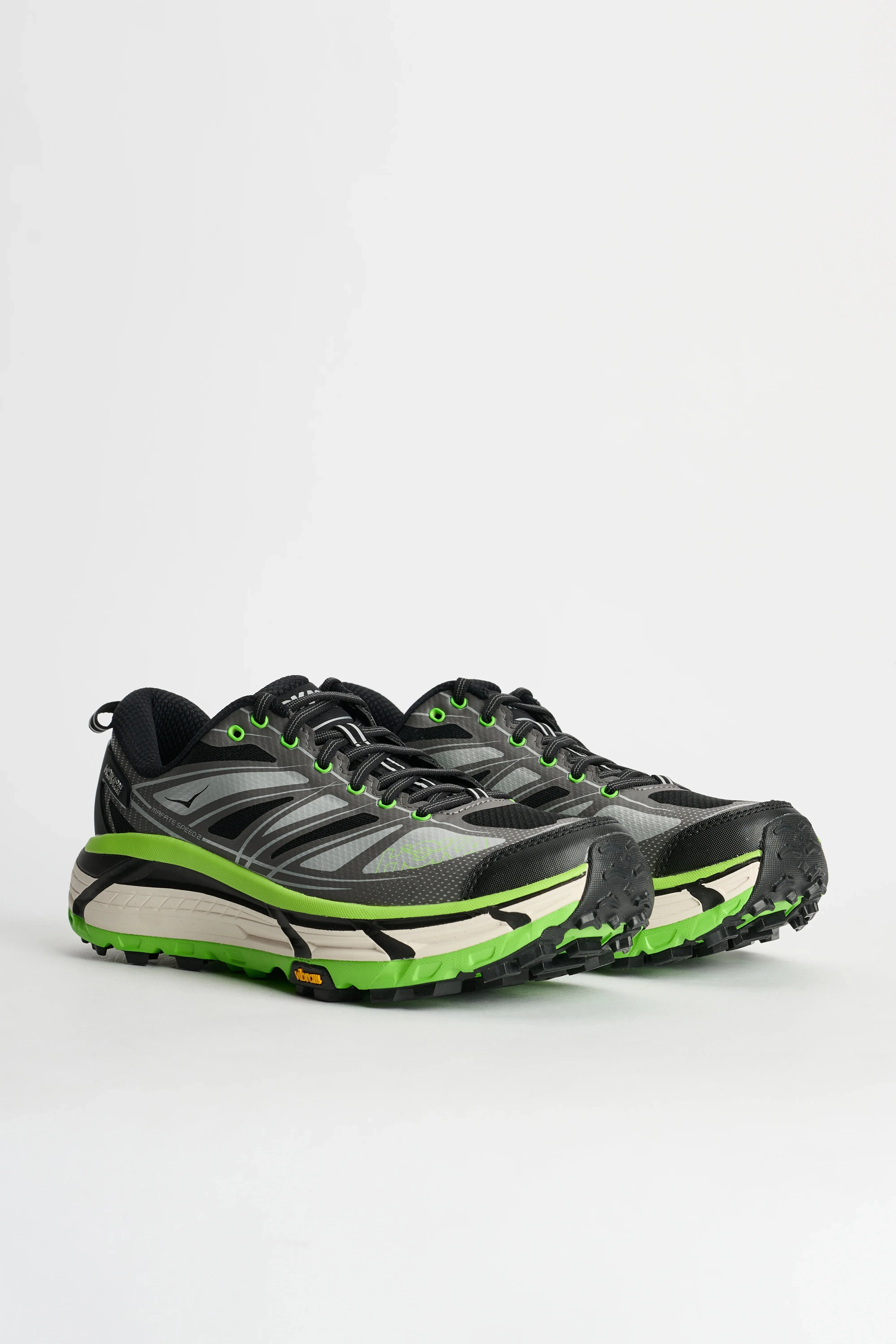 mens hoka mafate speed 2 (black/green) Mid Top Style Fog Step
