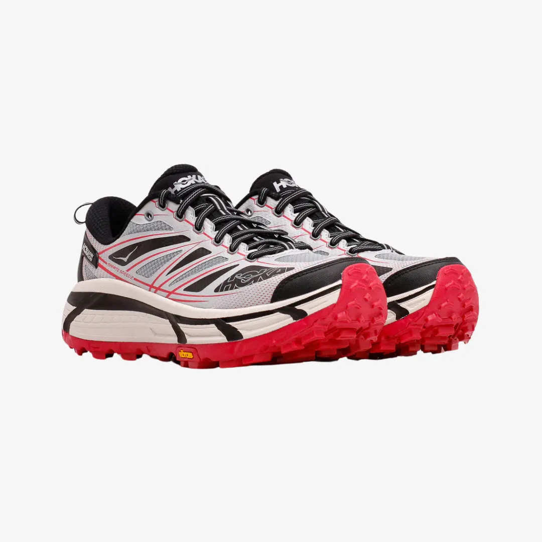 Office Fit Shop Quick mens hoka mafate speed 2 (grey/red/black)