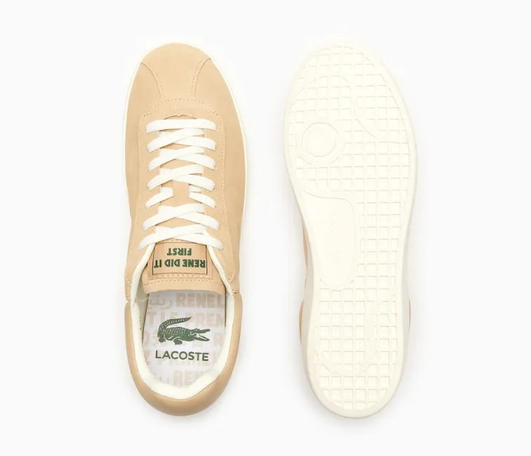 Smooth exterior Sweat Wicking Men's Lacoste Baseshot 124 3 SMA (Light Brown/Off White)