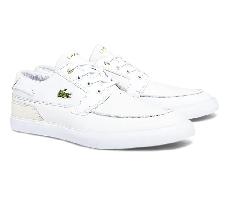 Men's Lacoste Bayliss Deck 0722 1 CMA (Off White) Soft Leather Water Resistant Build