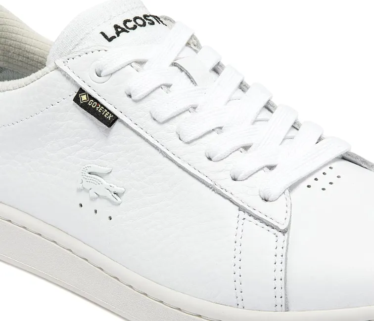 Men's Lacoste Carnaby Evo GTX 07221 SMA (White/Off White) All-weather look Non Slip Lacing