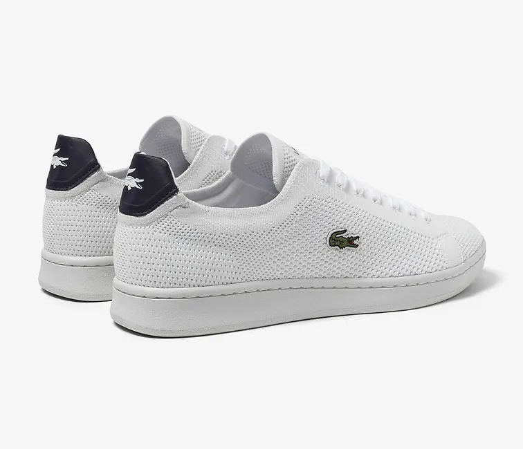 Men's Lacoste Carnaby Piquee 123 (White/Navy) Hyper Breathable Upper Neutral Frame