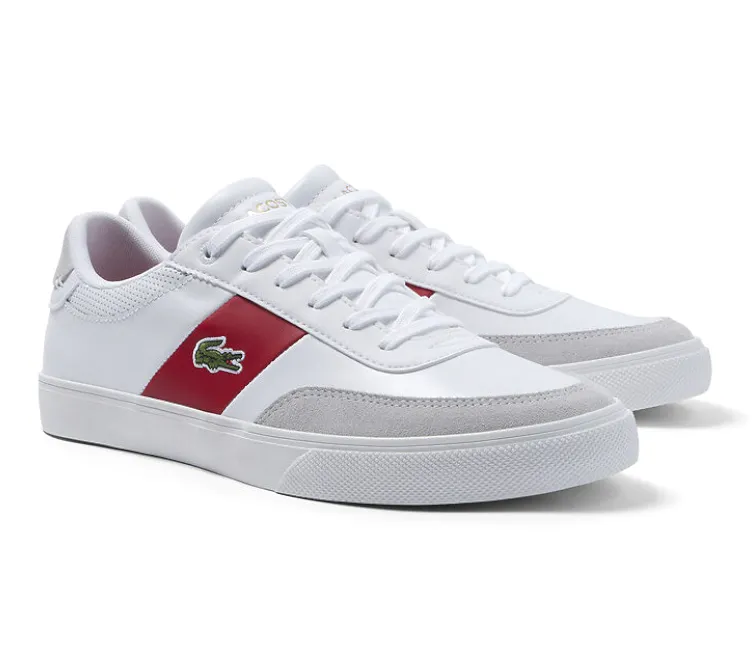Carbon Fiber Inlay Indoor Men's Lacoste Court Master Pro 222 1 (White/Red)