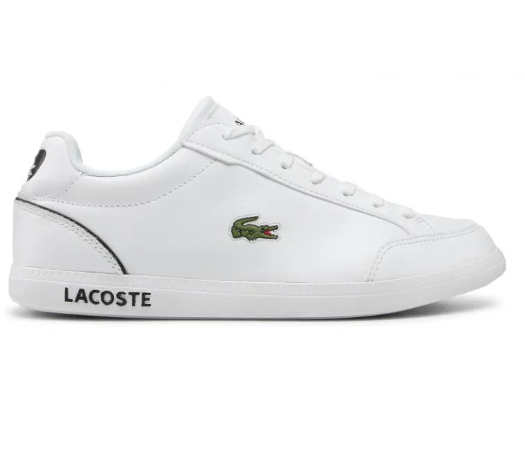 Men's Lacoste Graduate Cap 0121 SMA (White/Black) Luxe sole