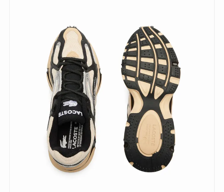 Men's Lacoste L003 2K24 124 1 SMA (Light Tan/Black) Light Jog Anti Odor Tech