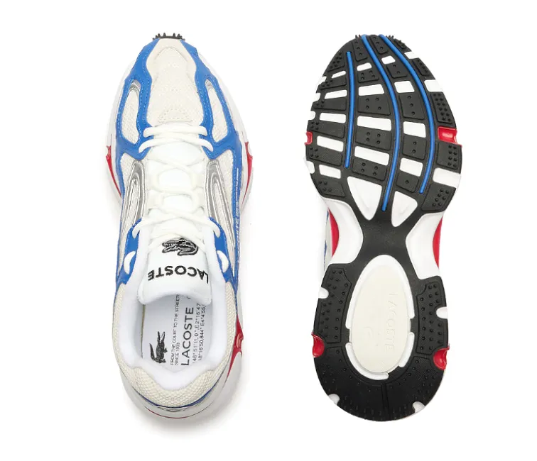 Stitchless Construction Ultra Flexible Men's Lacoste L003 2K24 124 1 SMA (White/Red/Blue)