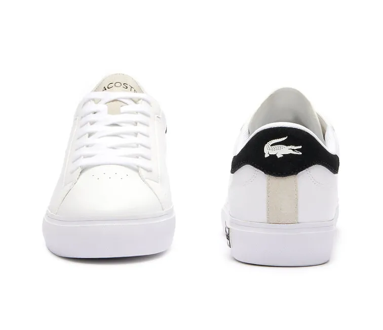 Men's Lacoste Powercourt 124 2 SMA (White/Black) Bacterial Inhibition