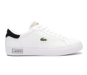 Cushioned Midsole Geometry Quick Slip Men's Lacoste Powercourt 124 2 SMA (White/Black)
