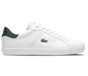 Men's Lacoste Powercourt 2.0 0321 SMA (White/Dark Green) Collapsible Heel Design
