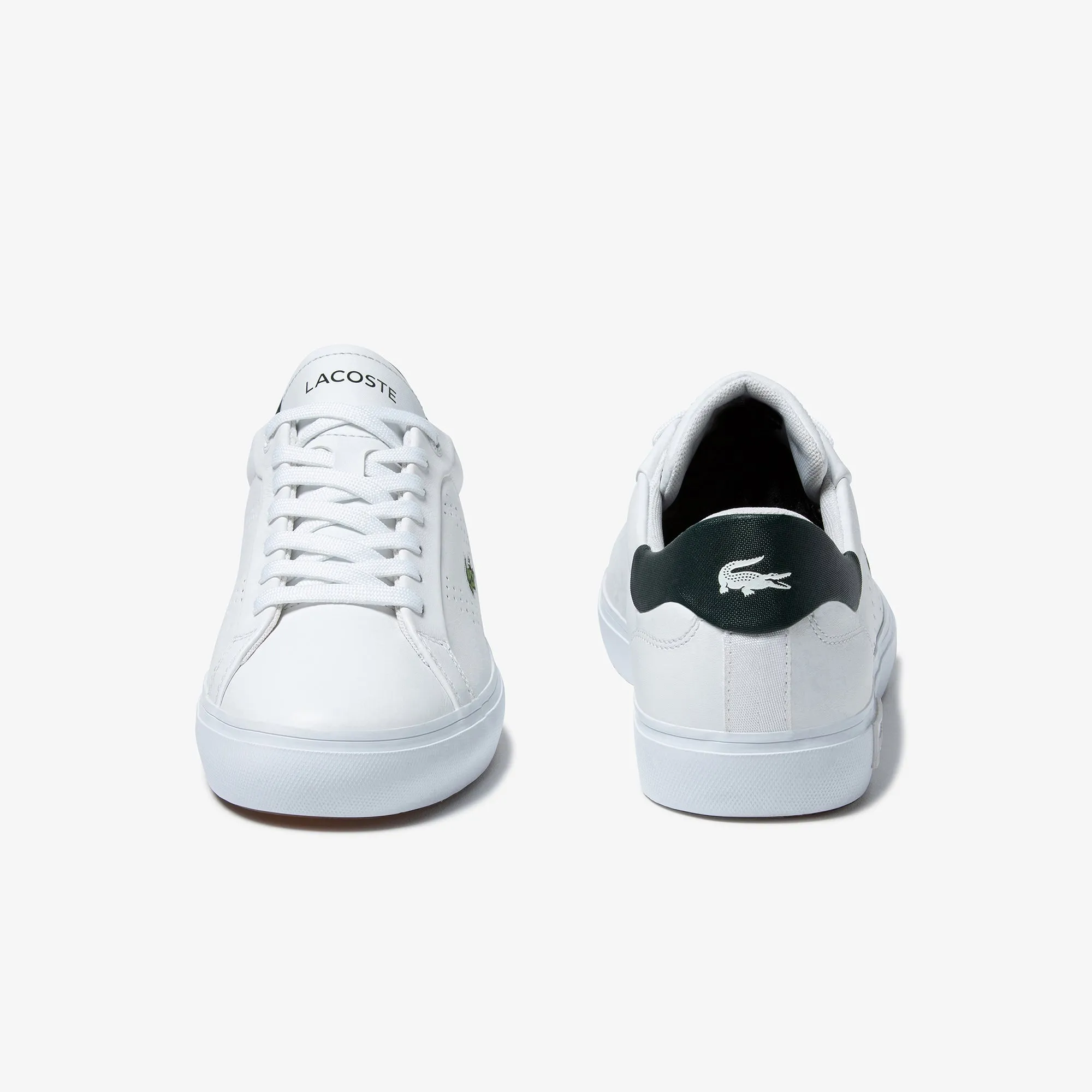 Men's Lacoste Powercourt 2.0 0321 SMA (White/Dark Green) Seamless Upper Construction