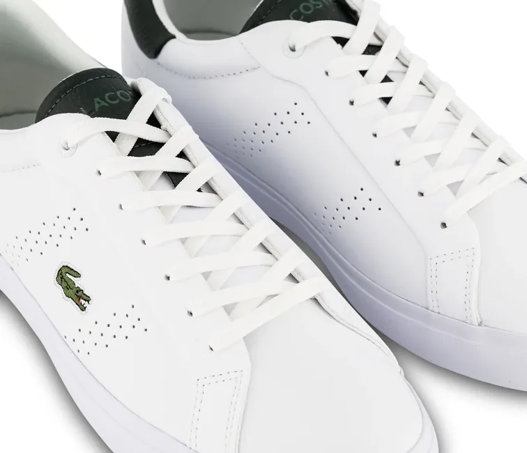 Compression Molded ActiveLifestyle Men's Lacoste Powercourt 2.0 123 1 SMA (White/Dark Green)