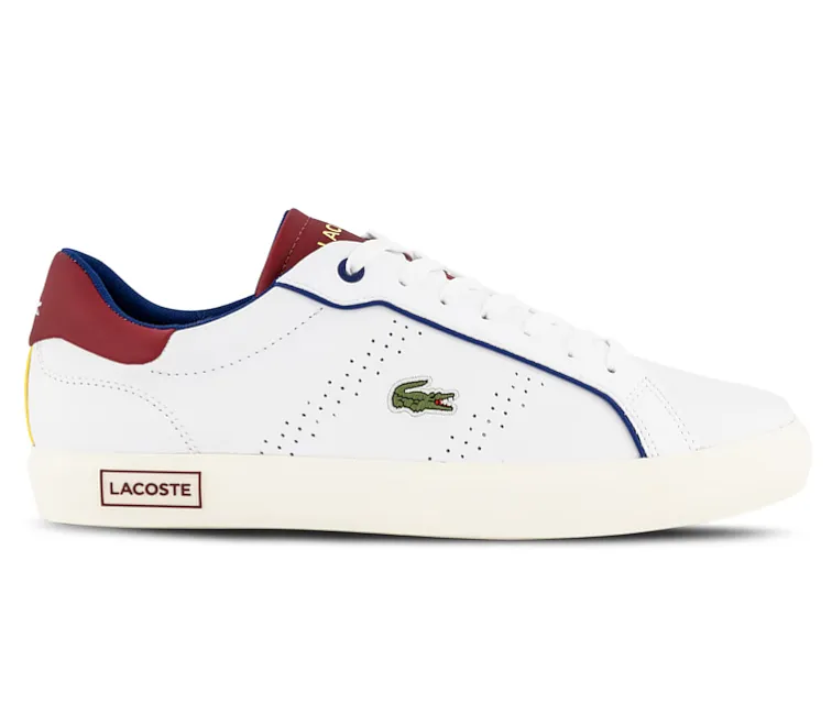 Men's Lacoste Powercourt 2.0 222 1 (White/Red) Responsive Walk Clean Aesthetic